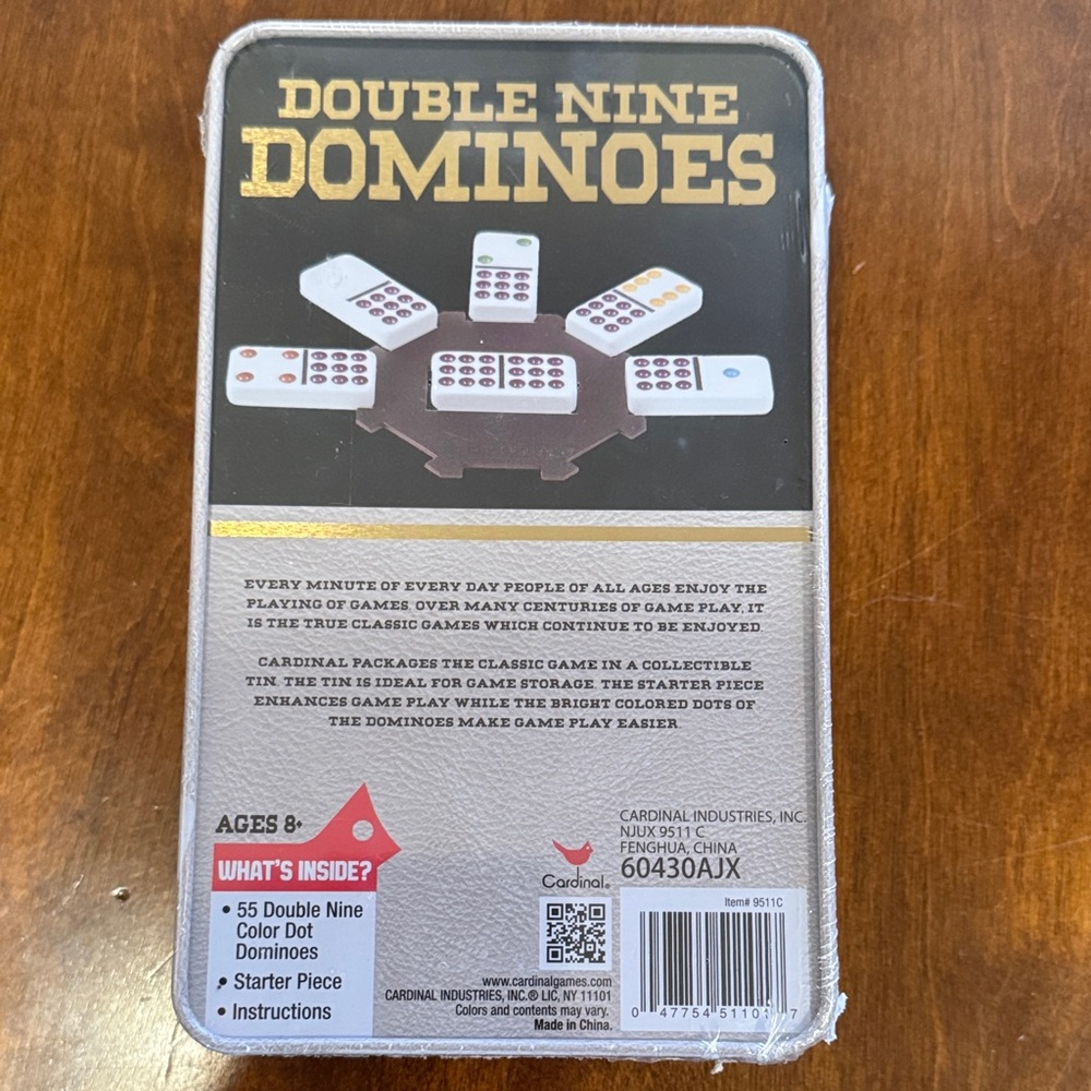 Cardinal Industries Double Nine Dominoes Set - White